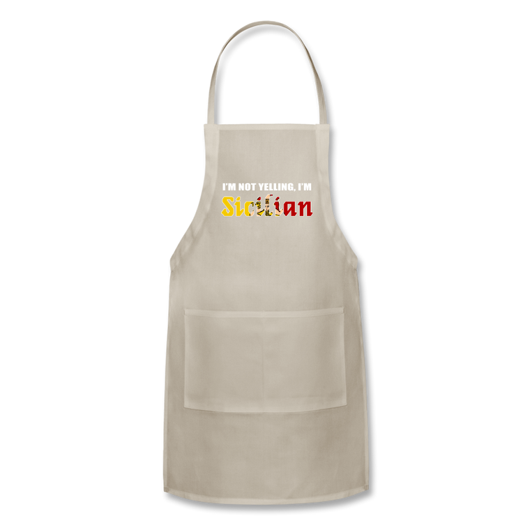 I'm not yelling I'm Sicilian Apron - natural