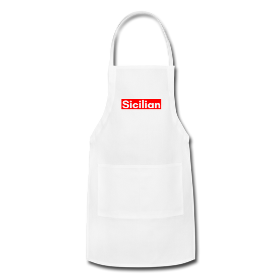 Sicilian Apron - white