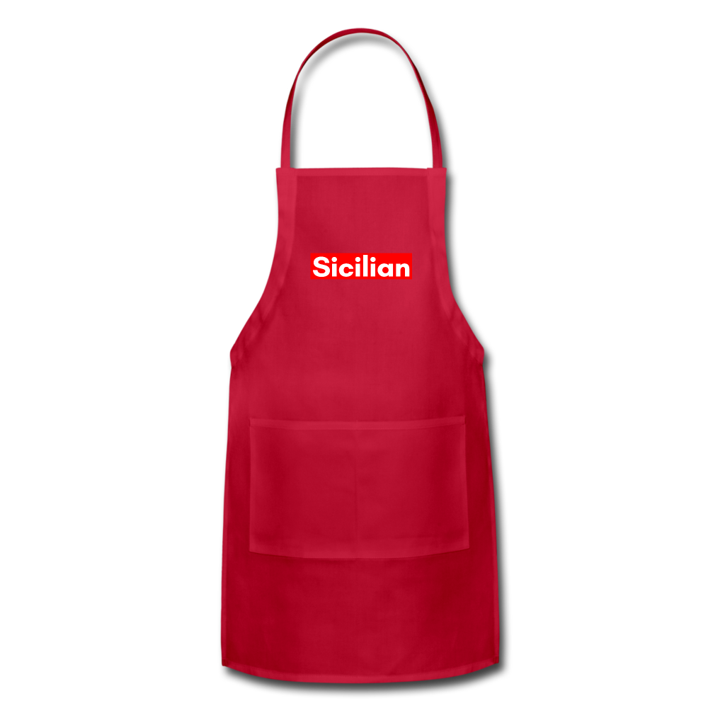 Sicilian Apron - red