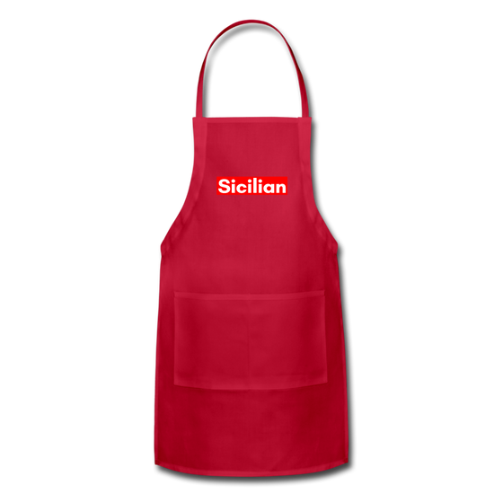 Sicilian Apron - red