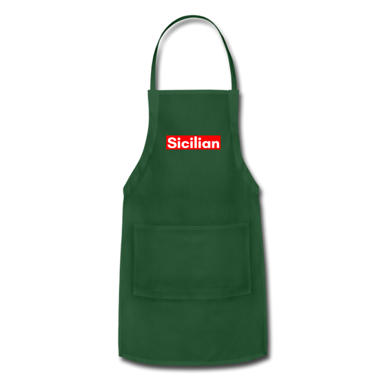 Sicilian Apron - forest green