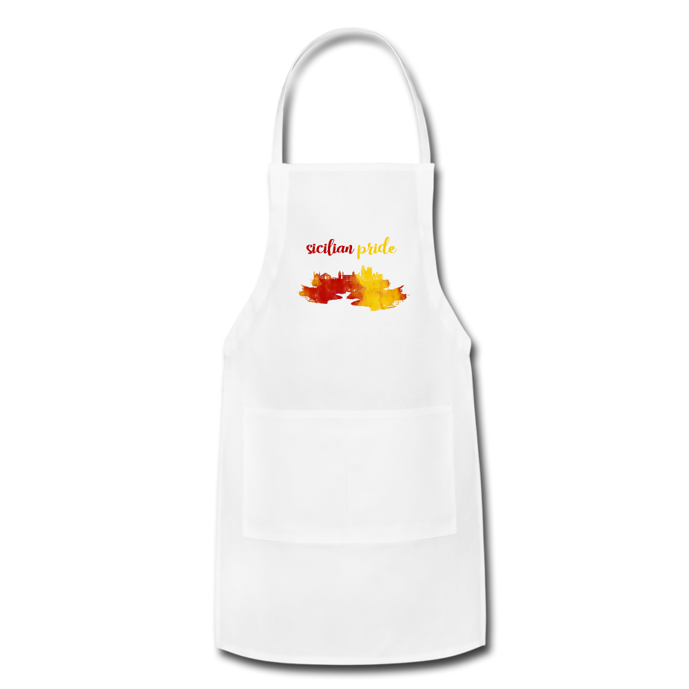 Sicilian Pride Apron - white