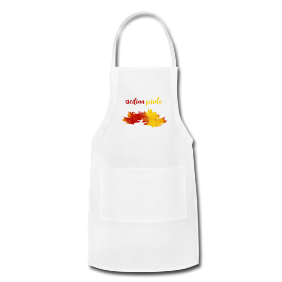 Sicilian Pride Apron - white