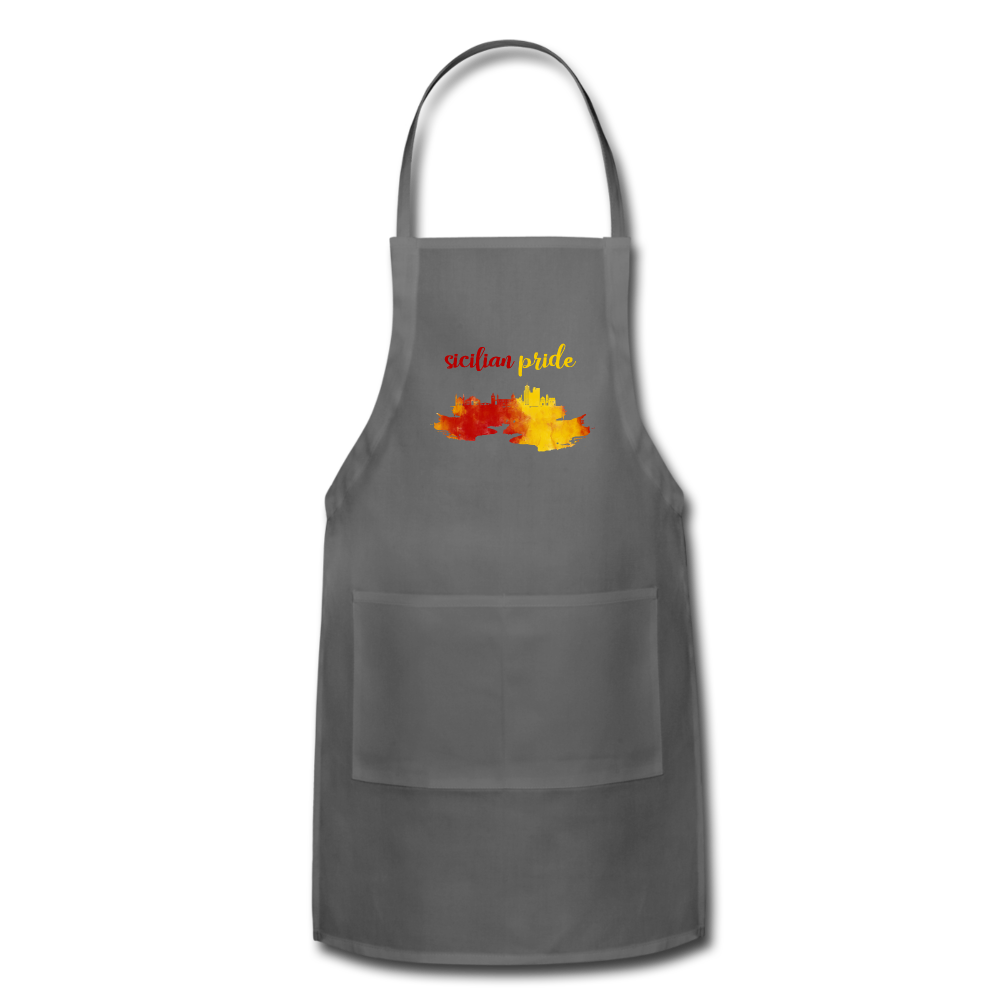 Sicilian Pride Apron - charcoal