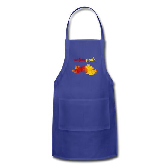 Sicilian Pride Apron - royal blue