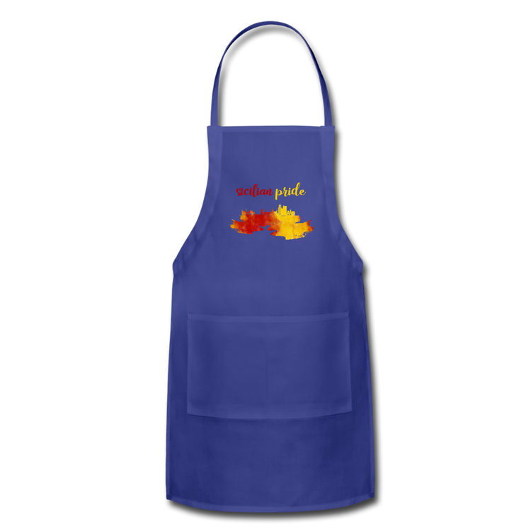 Sicilian Pride Apron - royal blue