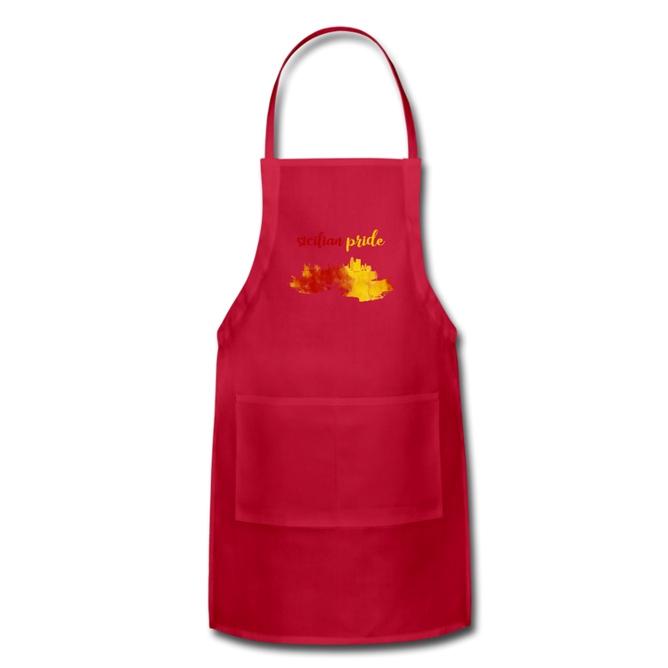 Sicilian Pride Apron - red