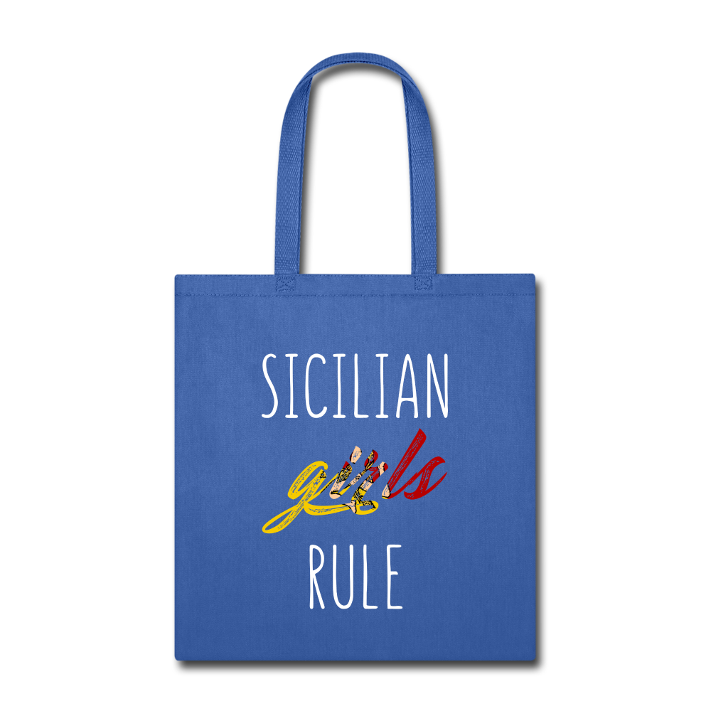 Sicilian girls rule Cotton Tote Bag - royal blue