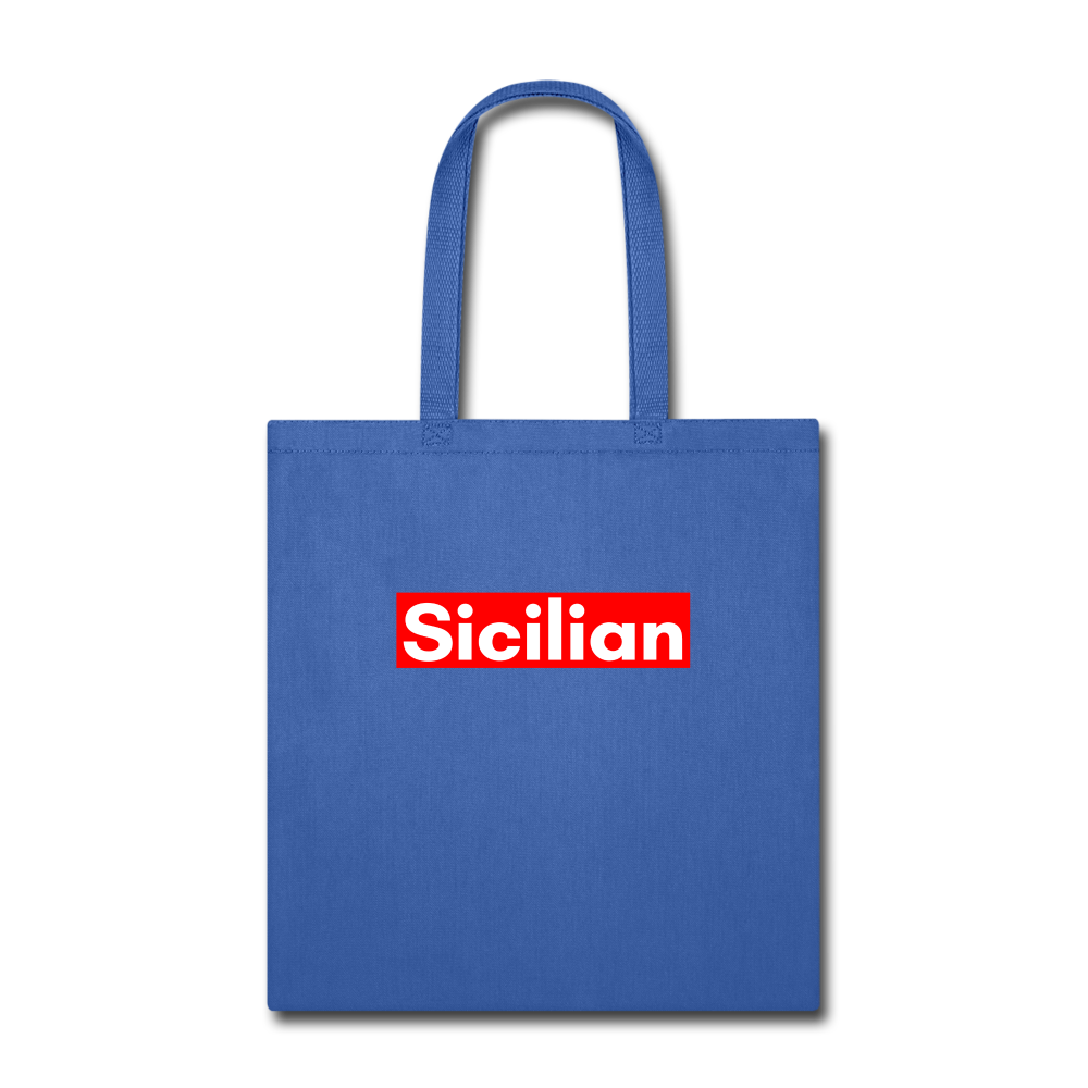 Sicilian Cotton Tote Bag - royal blue