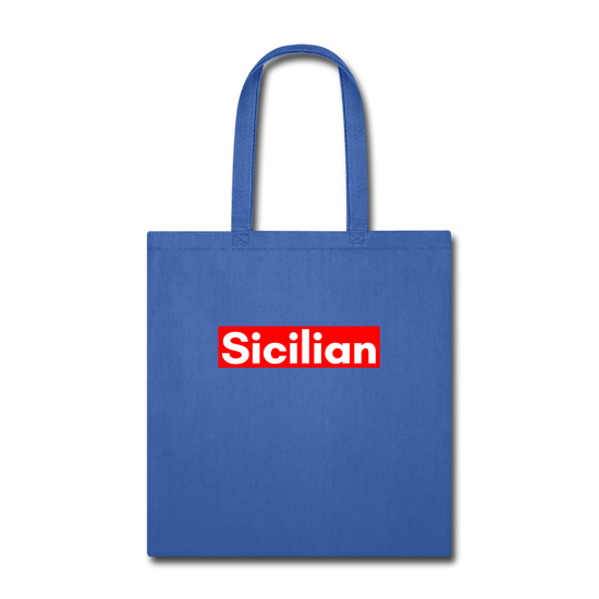 Sicilian Cotton Tote Bag - royal blue