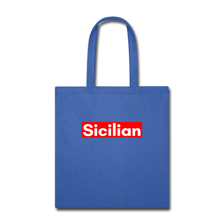 Sicilian Cotton Tote Bag - royal blue