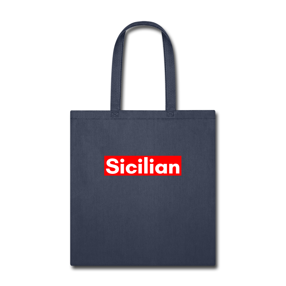 Sicilian Cotton Tote Bag - black