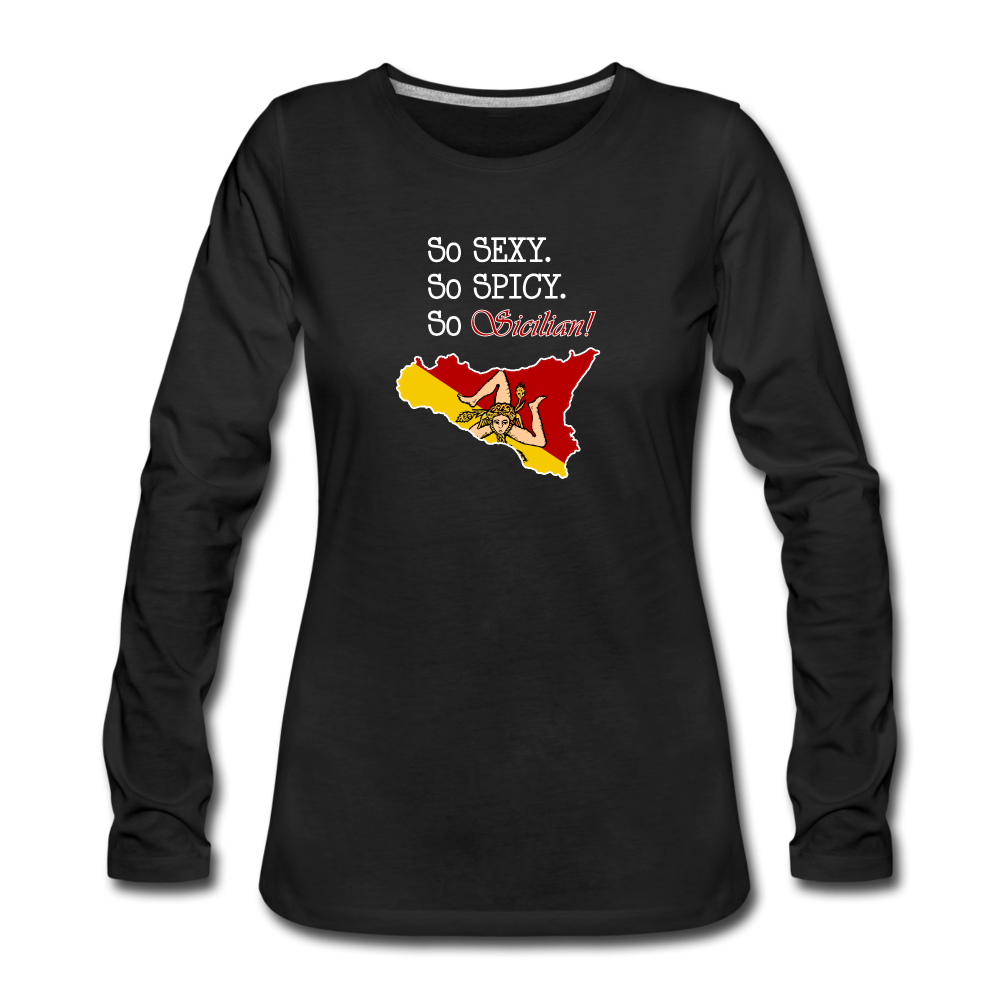 So sexy, So spicy, So Sicilian Women's Longsleeve - black