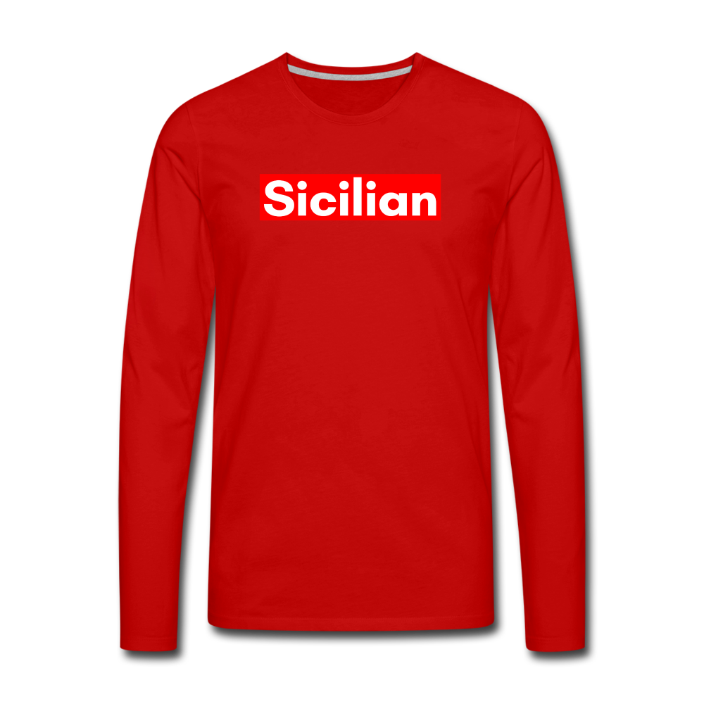 Sicilian Men's Longsleeve - red