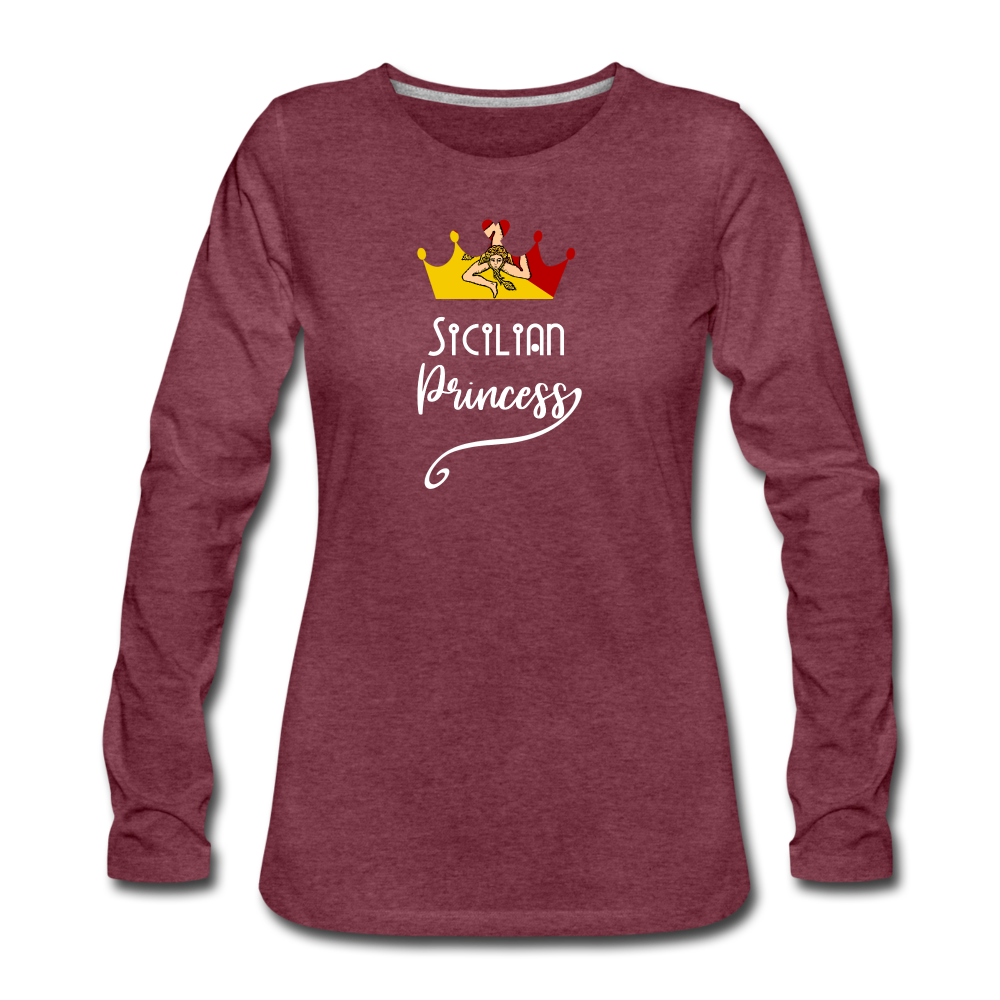 Sicilian Princess Women's Longsleeve - heather burgundy