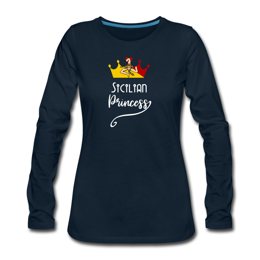 Sicilian Princess Women's Longsleeve - deep navy