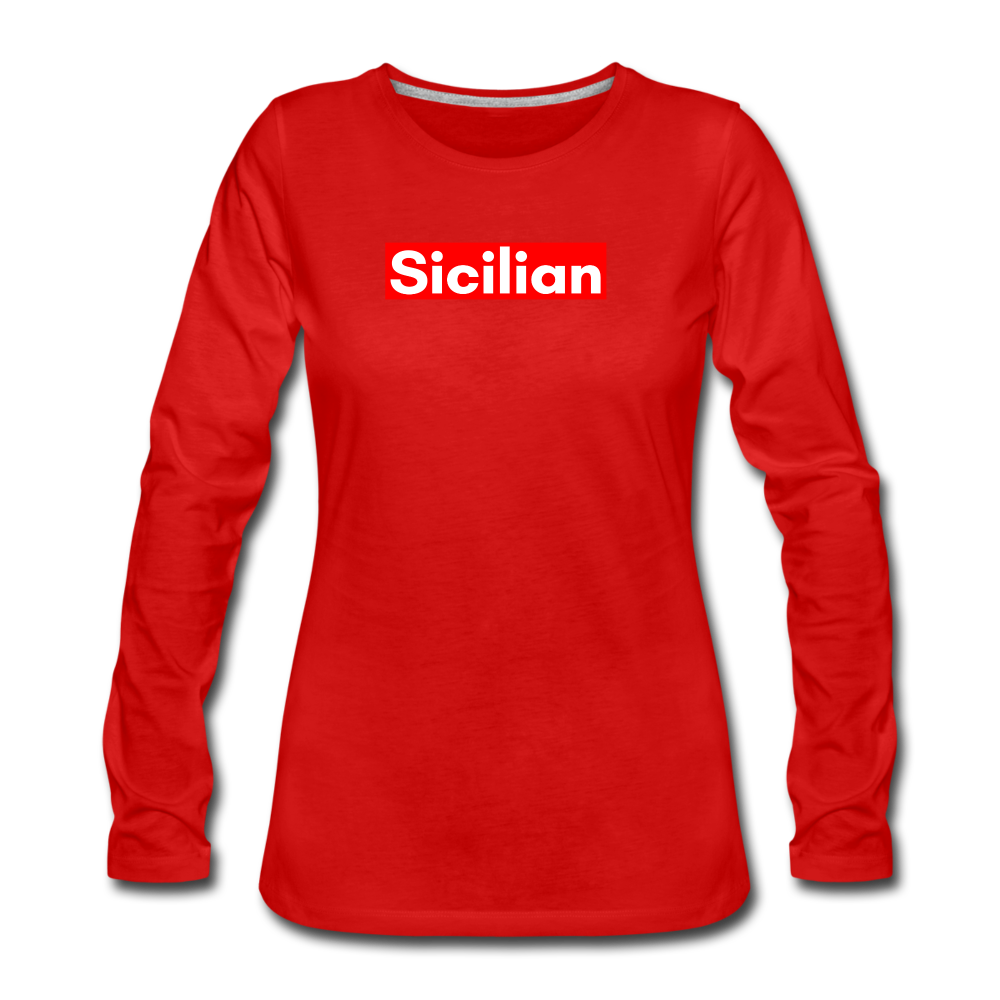 Sicilian Women's Longsleeve - red