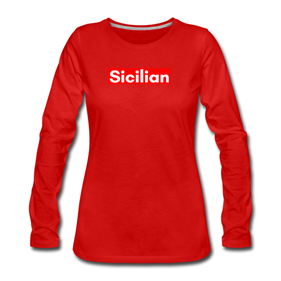 Sicilian Women's Longsleeve - red