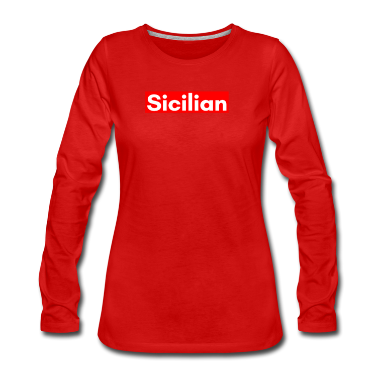 Sicilian Women's Longsleeve - red