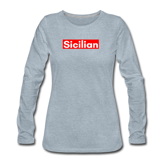 Sicilian Women's Longsleeve - heather ice blue