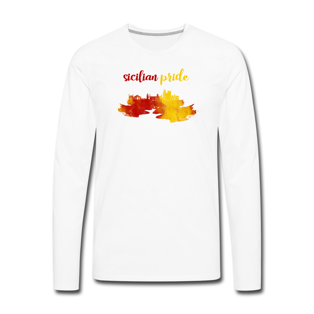 Sicilian Pride Men's Longsleeve - white
