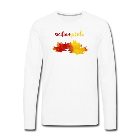 Sicilian Pride Men's Longsleeve - white