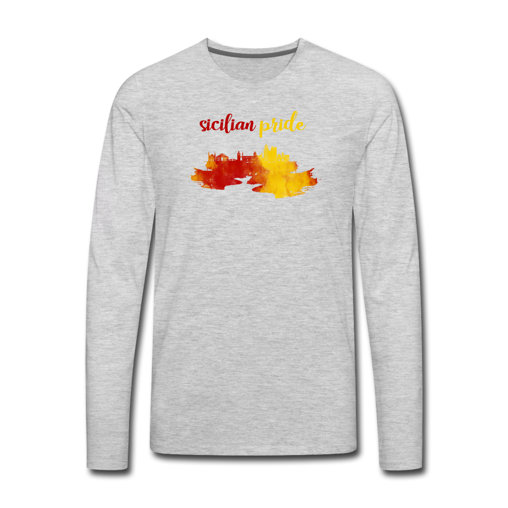Sicilian Pride Men's Longsleeve - heather gray