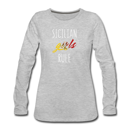 Sicilian girls rule Women's Longsleeve - heather gray