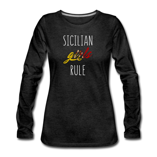 Sicilian girls rule Women's Longsleeve - charcoal grey