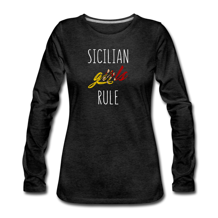 Sicilian girls rule Women's Longsleeve - charcoal grey