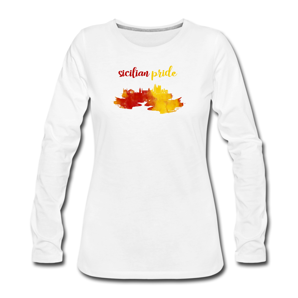 Sicilian Pride Women's Longsleeve - white