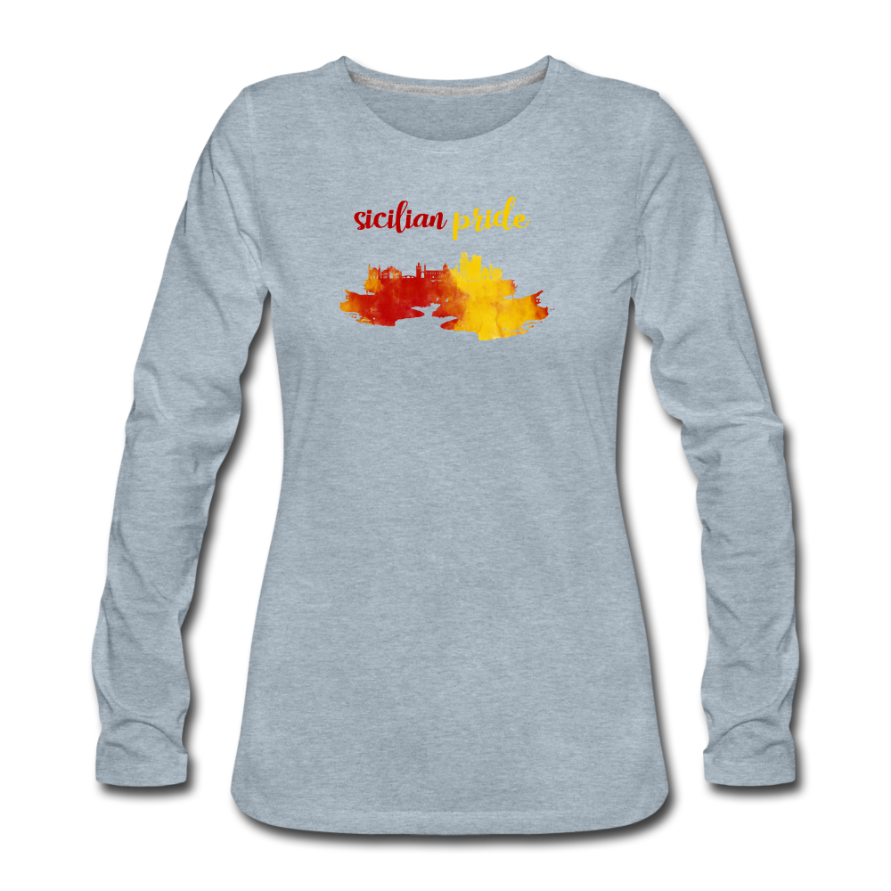 Sicilian Pride Women's Longsleeve - heather ice blue