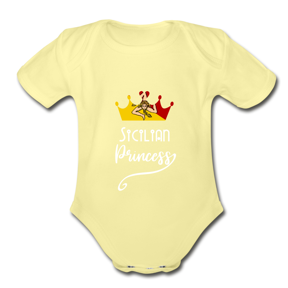 Sicilian Princess Organic Onesie - washed yellow