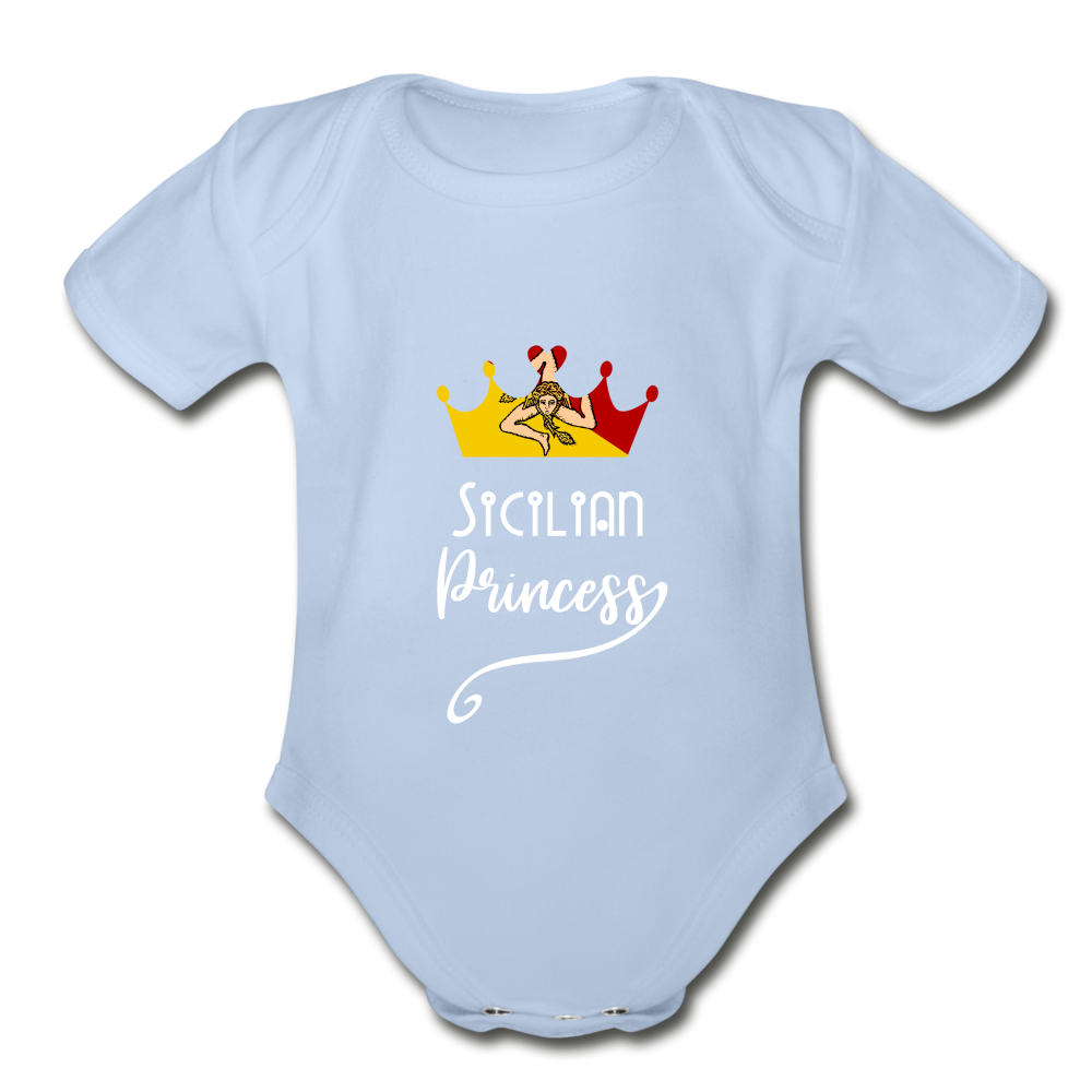 Sicilian Princess Organic Onesie - sky