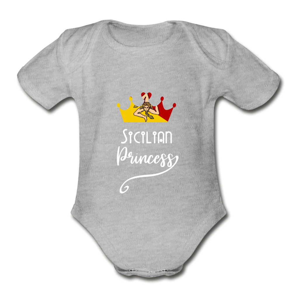 Sicilian Princess Organic Onesie - heather grey