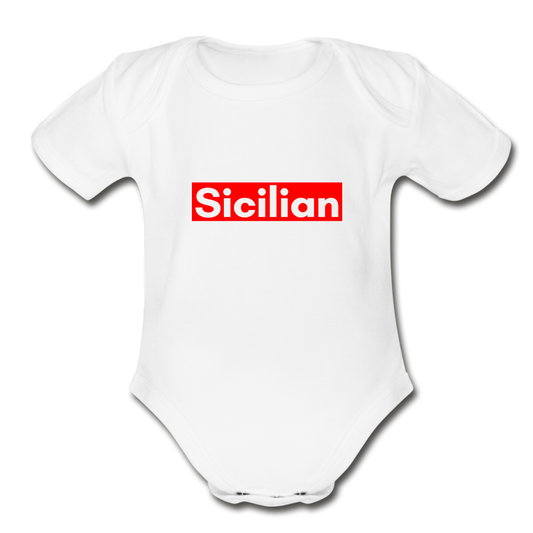 Sicilian Organic Onesie - white