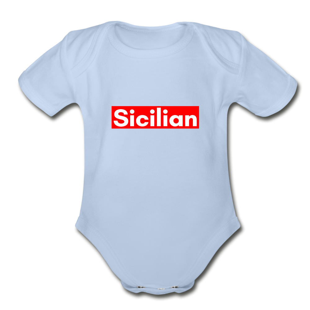 Sicilian Organic Onesie - sky