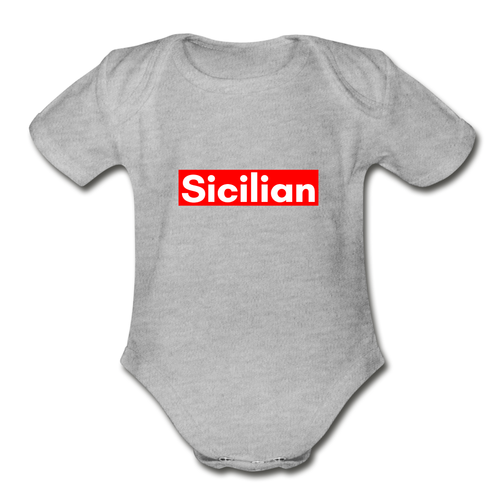 Sicilian Organic Onesie - heather grey