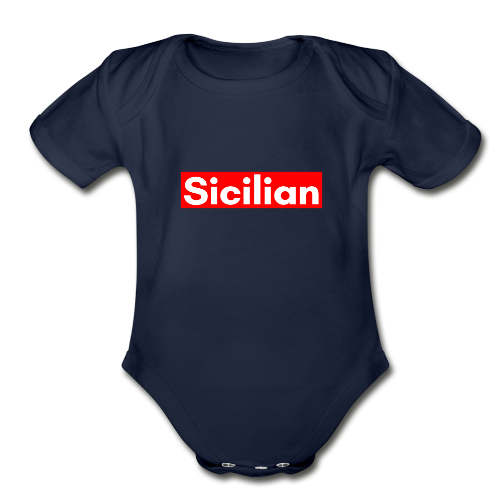 Sicilian Organic Onesie - dark navy
